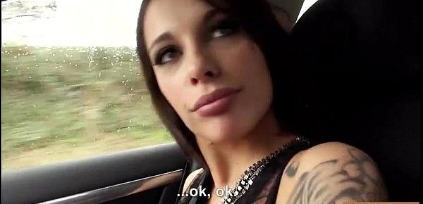  Latina Nikita Bellucci hitchhikes and gets fucked in the car
